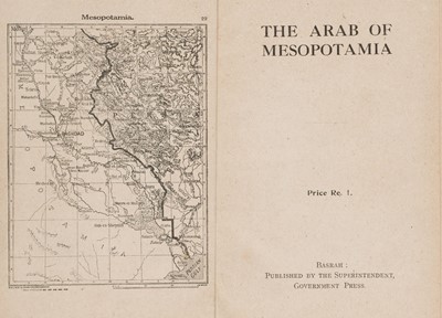 Lot 128 - Bell, Gertrude. The Arab of Mesopotamia, 1st edition, Basrah, [1917]