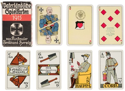 Lot 560 - World War I cards. Jass-Karten, E. Funke & Co., 1915, & 1 other