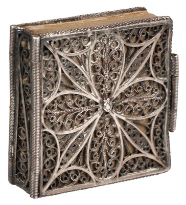 Lot 381 - Silver Filigree Binding. London Almanack, printed for the Company of Stationers, 1803