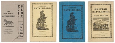 Lot 504 - Battledores. Four printed battledores: Alnwick: W. Davison; and Kettering, circa 1830