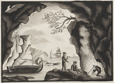 Lot 283 - Album of Original Drawings. A small booklet of eight monochrome drawings, circa 1770s