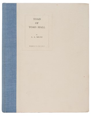 Lot 590 - Milne (Alan Alexander). Toad of Toad Hall..., 1929