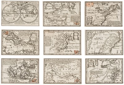 Lot 546 - Gibson (John, 1750-1792). Atlas Minimus playing cards, London: John Newbery, circa 1765