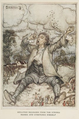 Lot 602 - Rackham (Arthur, illustrator). Gulliver's Travels into Several Remote Nations of the World, 1909