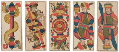 Lot 534 - Bohemian trappola cards. Prague type I (large) trappola, Prague: [E. Klogner], circa 1845-1848