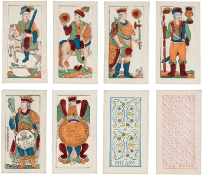 Lot 550 - Italian playing cards. Spanish-style deck, Milan: Ferdinando Gumppenberg, circa 1830