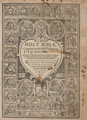 Lot 201 - Bible [English]. The Holy Bible, Containing the Old Testament, and the New…, 1613