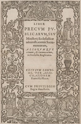 Lot 187 - Common Prayer [Latin]. Liber Precum Publicarum, seu Ministerii Ecclesiasticae..., 1574