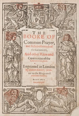 Lot 197 - Book of Common Prayer. The Booke of Common Prayer…, & Psalms. The Whole Booke of Psalmes…, 1604
