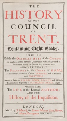 Lot 224 - Sarpi (Paolo). The History of the Council of Trent, 1676