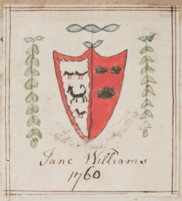 Lot 167 - Manuscript Commonplace Book, compiled by Jane Williams, 2 volumes, circa 1760-1801